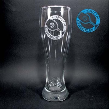Vaso cerveza trigo personalizado logotipo cristalgrabado